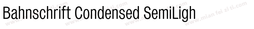 Bahnschrift Condensed SemiLight字体转换